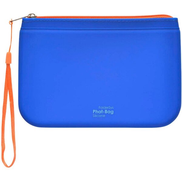 FolderSys Reißverschlussbeutel PHAT BAG DIN A6 blau/orange 1,2 mm, 1 St.