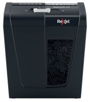 Rexel Secure S5 Aktenvernichter mit Streifenschnitt P-2, 6 mm, bis 5 Blatt, schwarz