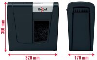 Rexel Secure MC3 Aktenvernichter mit Partikelschnitt P-5, 2 x 15 mm, bis 3 Blatt, schwarz