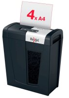 Rexel Secure MC4 Aktenvernichter mit Partikelschnitt P-5, 2 x 15 mm, bis 4 Blatt, schwarz