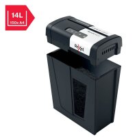 Rexel Secure MC4 Aktenvernichter mit Partikelschnitt P-5, 2 x 15 mm, bis 4 Blatt, schwarz