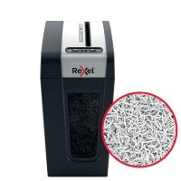 Rexel Secure MC4-SL Aktenvernichter mit Partikelschnitt P-5, 2 x 15 mm, bis 4 Blatt, schwarz