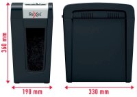 Rexel Secure MC4-SL Aktenvernichter mit Partikelschnitt P-5, 2 x 15 mm, bis 4 Blatt, schwarz