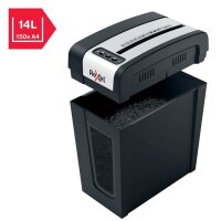 Rexel Secure MC4-SL Aktenvernichter mit Partikelschnitt P-5, 2 x 15 mm, bis 4 Blatt, schwarz