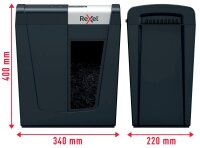 Rexel Secure MC6 Aktenvernichter mit Partikelschnitt P-5, 2 x 15 mm, bis 6 Blatt, schwarz