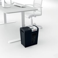 Rexel Secure MC6 Aktenvernichter mit Partikelschnitt P-5, 2 x 15 mm, bis 6 Blatt, schwarz