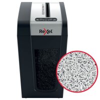 Rexel Secure MC6-SL Aktenvernichter mit Partikelschnitt P-5, 2 x 15 mm, bis 6 Blatt, schwarz