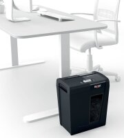 Rexel Secure X10 Aktenvernichter mit Partikelschnitt P-4, 4 x 40 mm, bis 10 Blatt, schwarz
