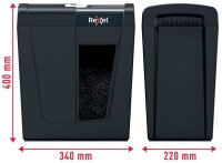 Rexel Secure X10 Aktenvernichter mit Partikelschnitt P-4, 4 x 40 mm, bis 10 Blatt, schwarz