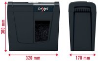 Rexel Secure X6 Aktenvernichter mit Partikelschnitt P-4, 4 x 40 mm, bis 6 Blatt, schwarz