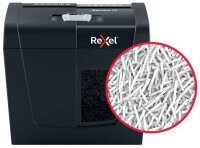 Rexel Secure X6 Aktenvernichter mit Partikelschnitt P-4, 4 x 40 mm, bis 6 Blatt, schwarz