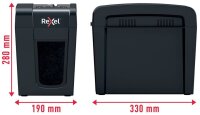 Rexel Secure X6-SL Aktenvernichter mit Partikelschnitt P-4, 4 x 40 mm, bis 6 Blatt, schwarz