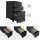 SONGMICS Rollcontainer schwarz 3 Auszüge 30,0 x 46,0 x 59,2 cm