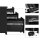 SONGMICS Rollcontainer schwarz 3 Auszüge 30,0 x 46,0 x 59,2 cm