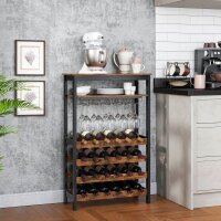 SONGMICS Weinregal vintage-braun 66,0 x 30,0 x 100,0 cm