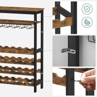 SONGMICS Weinregal vintage-braun 66,0 x 30,0 x 100,0 cm