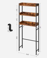 VASAGLE Waschmaschinenregal braun, schwarz 63,0 x 165,0 x...