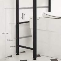 VASAGLE Waschmaschinenregal braun, schwarz 63,0 x 165,0 x 24,8 cm, 1 St.