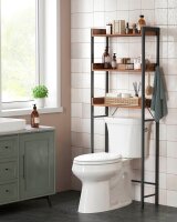 VASAGLE Waschmaschinenregal braun, schwarz 63,0 x 165,0 x 24,8 cm, 1 St.