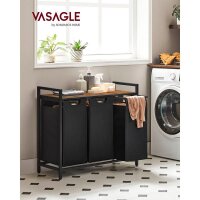 VASAGLE Wäschesortierer braun, schwarz, 1 St.