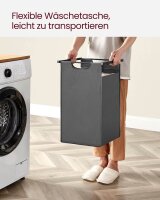 VASAGLE Wäschesortierer grau, braun, 1 St.