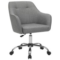 SONGMICS Bürostuhl, OBG019G01V1 Stoff grau, Gestell...