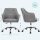 SONGMICS Bürostuhl, OBG019G01V1 Stoff grau, Gestell silber