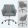 SONGMICS Bürostuhl, OBG019G01V1 Stoff grau, Gestell silber