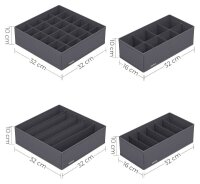 SONGMICS Ordnungsboxen grau 48,0 x 64,0 x 10,0 cm, 8 St.