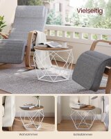 VASAGLE Couchtische-Set rund Spanplatte braun, 2 Set