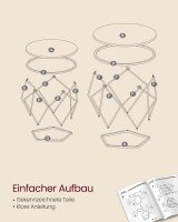 VASAGLE Couchtische-Set rund Spanplatte braun, 2 Set