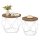 VASAGLE Couchtische-Set rund Spanplatte braun, 2 Set