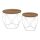 VASAGLE Couchtische-Set rund Spanplatte braun, 2 Set