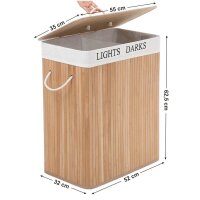 SONGMICS Wäschesortierer bambus, 1 St.