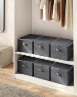 SONGMICS Aufbewahrungsboxen silbergrau 40,0 x 30,0 x 25,0 cm, 3 St.
