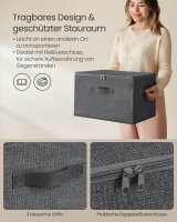 SONGMICS Aufbewahrungsboxen silbergrau 40,0 x 30,0 x 25,0 cm, 3 St.
