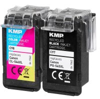 KMP C97V schwarz, color Druckköpfe kompatibel zu Canon PG-545XL + CL-546XL, 2er-Set