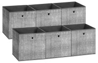 SONGMICS Aufbewahrungsboxen grau 30,0 x 30,0 x 30,0 cm, 1...