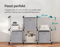 SONGMICS Aufbewahrungsboxen grau 30,0 x 30,0 x 30,0 cm, 1...