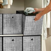 SONGMICS Aufbewahrungsboxen grau 30,0 x 30,0 x 30,0 cm, 1 St.