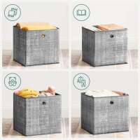 SONGMICS Aufbewahrungsboxen grau 30,0 x 30,0 x 30,0 cm, 1 St.