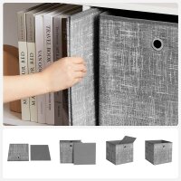 SONGMICS Aufbewahrungsboxen grau 30,0 x 30,0 x 30,0 cm, 1 St.