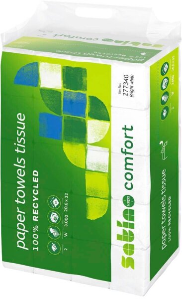 Satino Papierhandtücher 277340 comfort Interfold-Falzung 2-lagig 3.000 Tücher