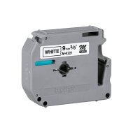 brother Schriftband M-K M-K221 MK221BZ, 9 mm, schwarz auf...