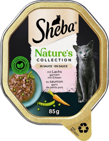 Sheba® Katzen-Nassfutter Natures in Sauce mit Lachs 22x 85,0 g
