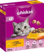 whiskas® Katzen-Trockenfutter 1+ mit Huhn 800,0 g