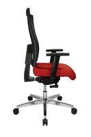 Topstar Bürostuhl Sitness 60, PS69BH W51 Stoff rot, Gestell alu