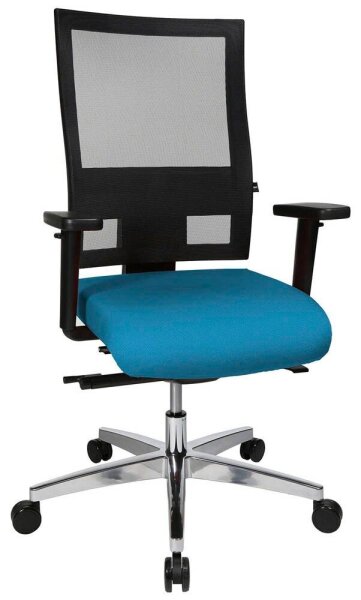 Topstar Bürostuhl Sitness 60, PS69BH W58 Stoff blau, Gestell alu