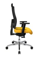 Topstar Bürostuhl Sitness 60, PS69BH W59 Stoff gelb, Gestell alu