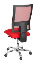 Topstar Bürostuhl Nito, PRONETSYT31 Stoff rot, Gestell alu